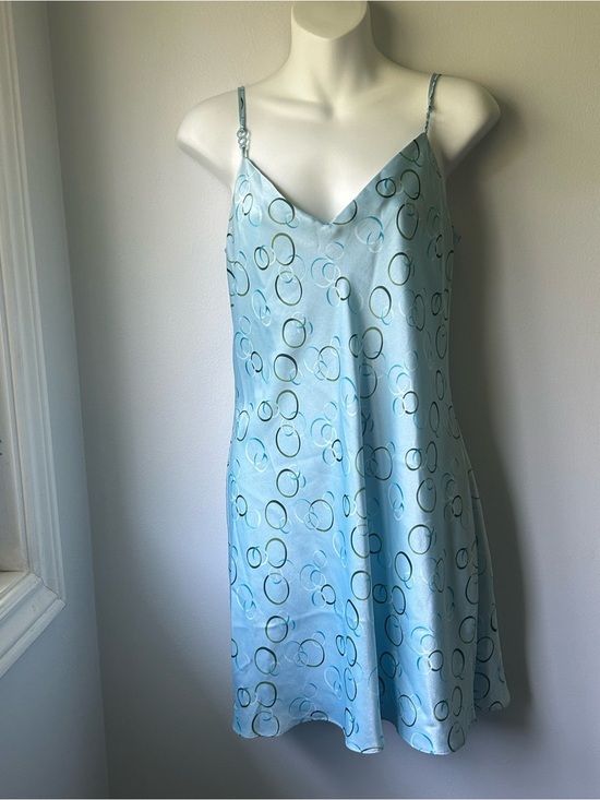 La SENZA Other - ⚡️2 for $38 La Senza Light Blue Satin-Style Chemise Slip Dress Circular Print